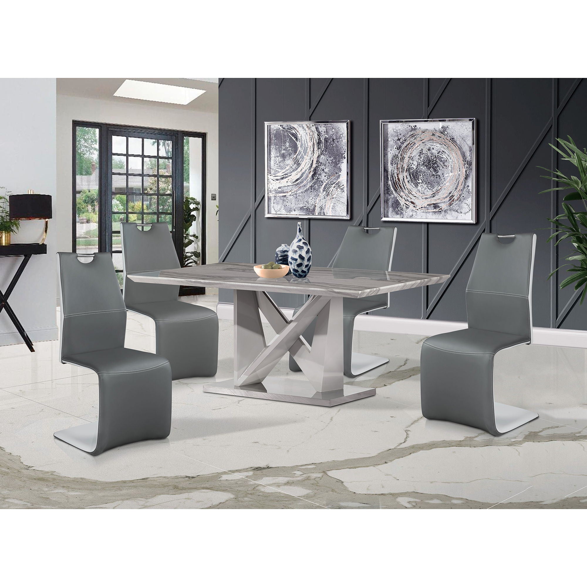 Caroline - Dining Table - Gray