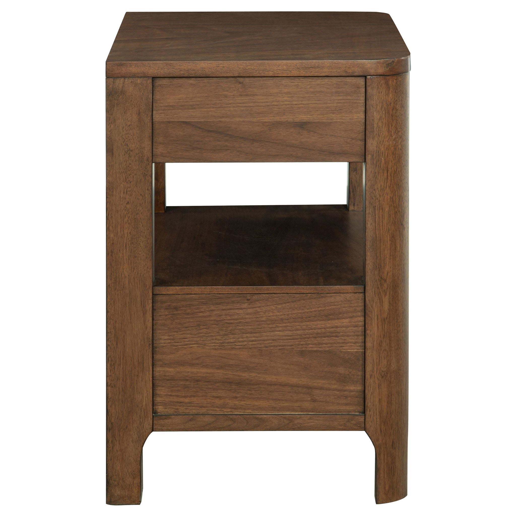 Verona - 2 Drawer Bedside Table With Hidden Storage - Walnut