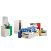 ACME Playground - Nightstand - White & Multi-Color | Meri Furniture