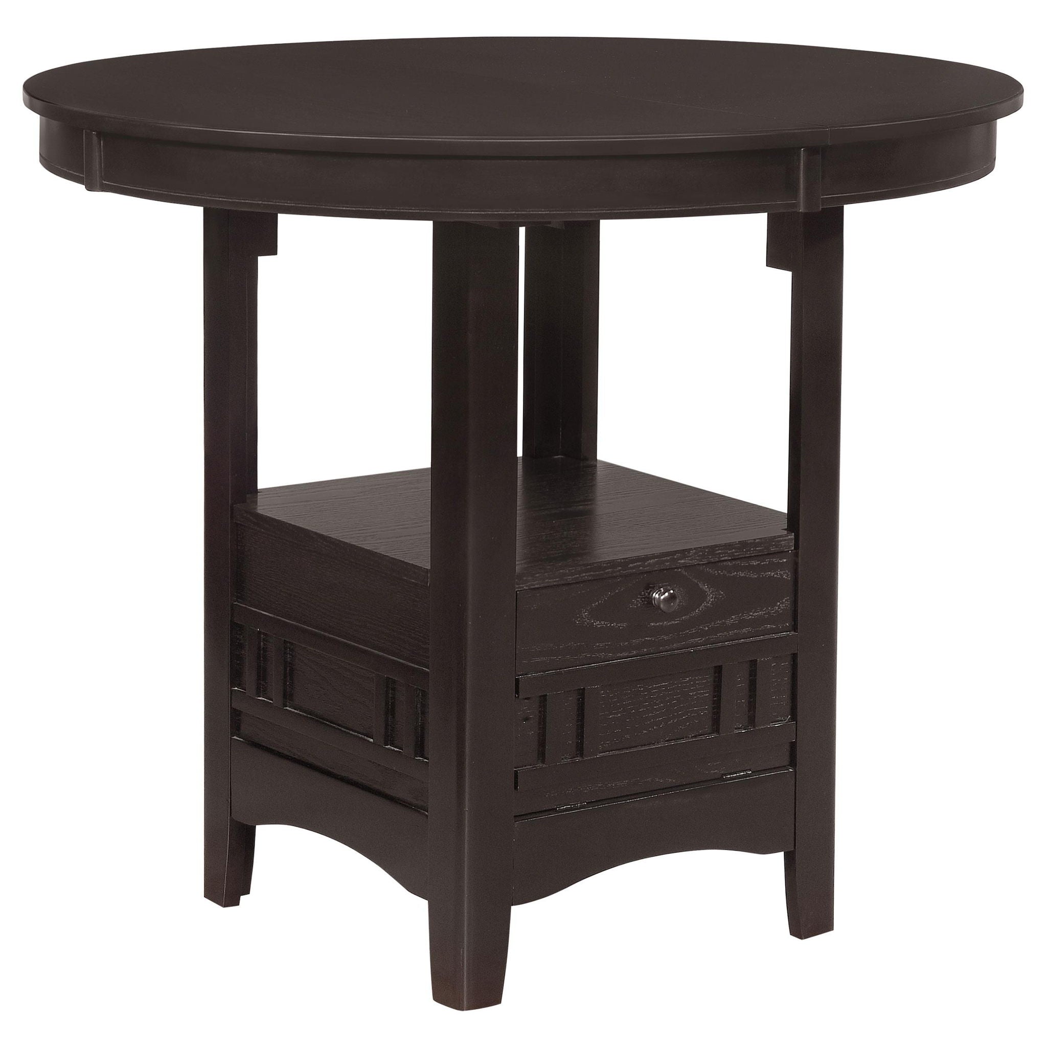 Lavon Oval 60-inch Counter Height Extension Dining Table Espresso