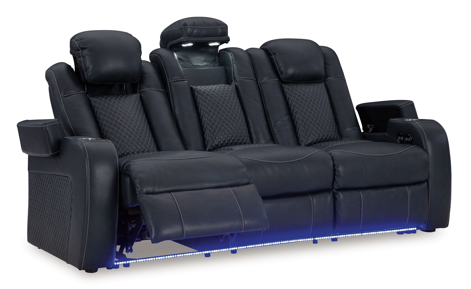 Signature Design by Ashley® Fyne-dyme - Power Reclining Sofa With Adj Headrest | Meri Furniture