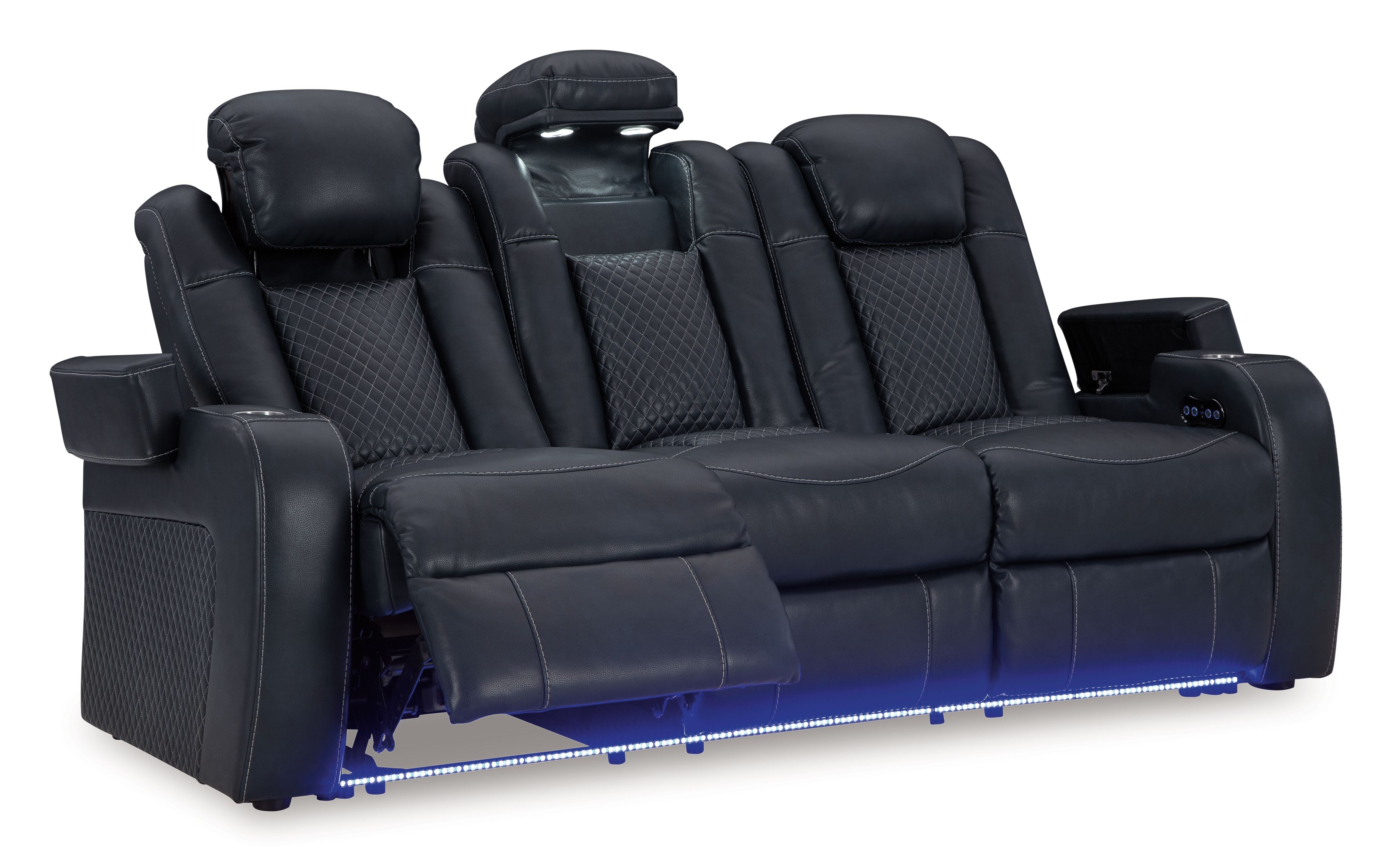 Signature Design by Ashley® Fyne-dyme - Power Reclining Sofa With Adj Headrest | Meri Furniture
