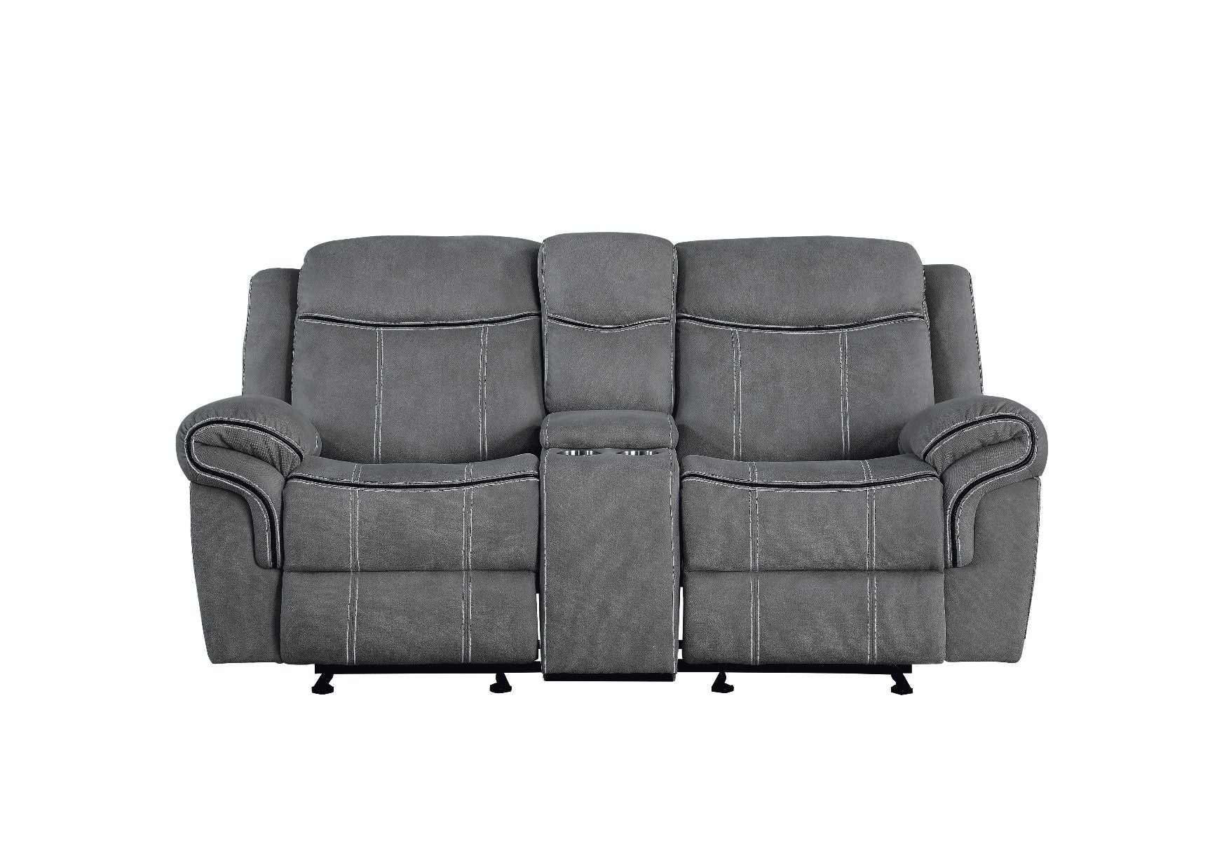 ACME Zubaida - Loveseat w/USB Dock & Console (Glider & Motion) | Meri Furniture