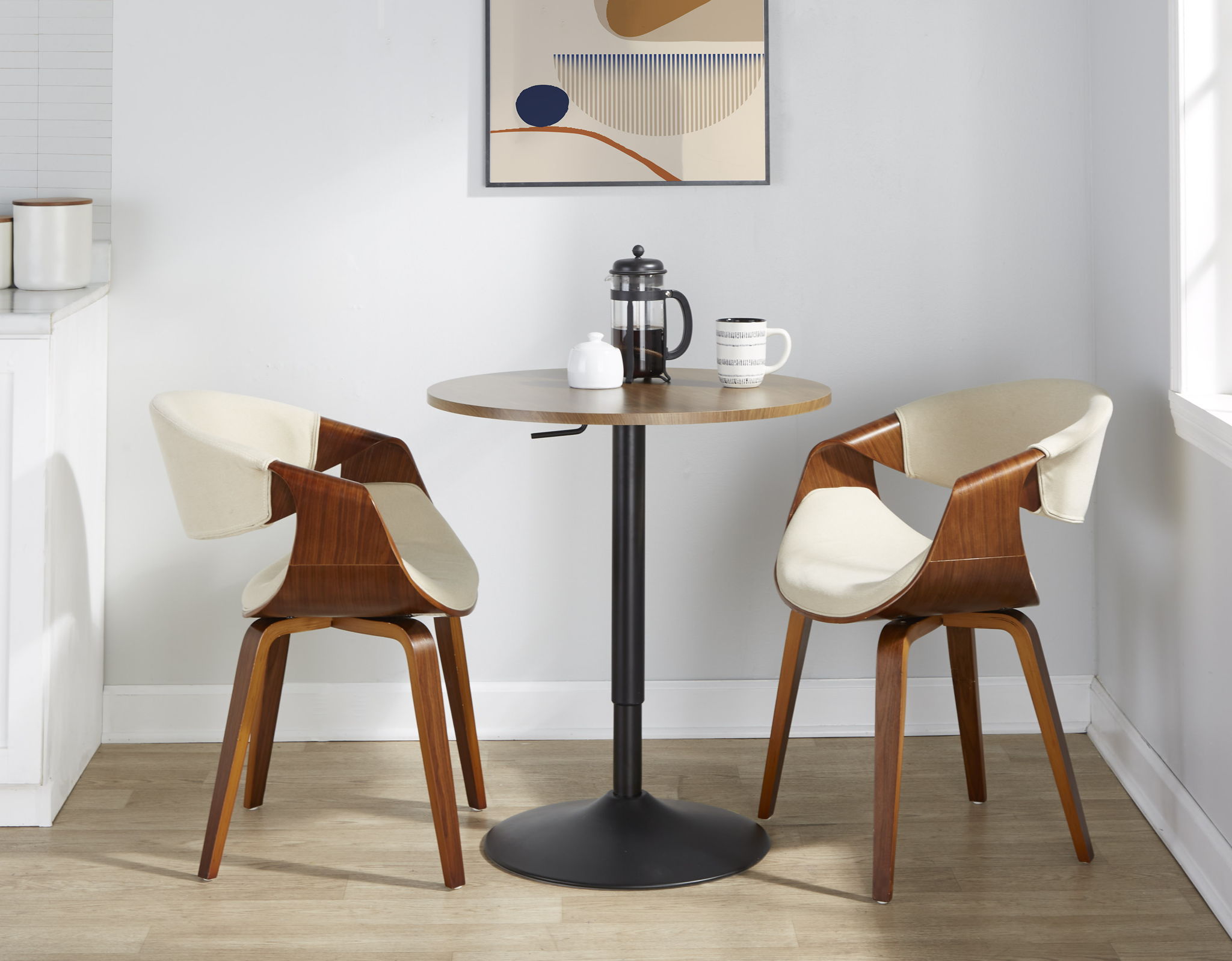 Elia - Contemporary Adjustable Bar Table