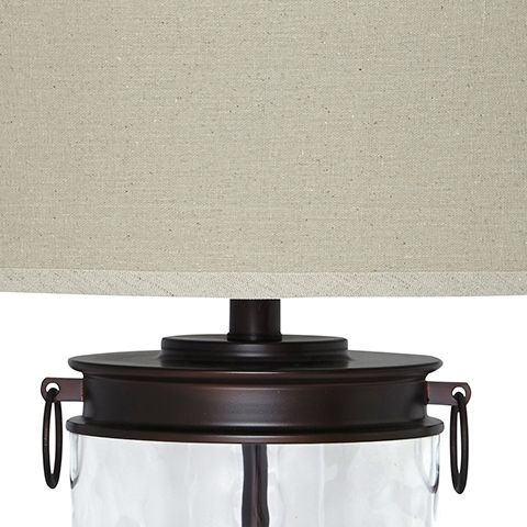 Ashley Furniture Tailynn - Clear / Bronze Finish - Glass Table Lamp | Meri Furniture
