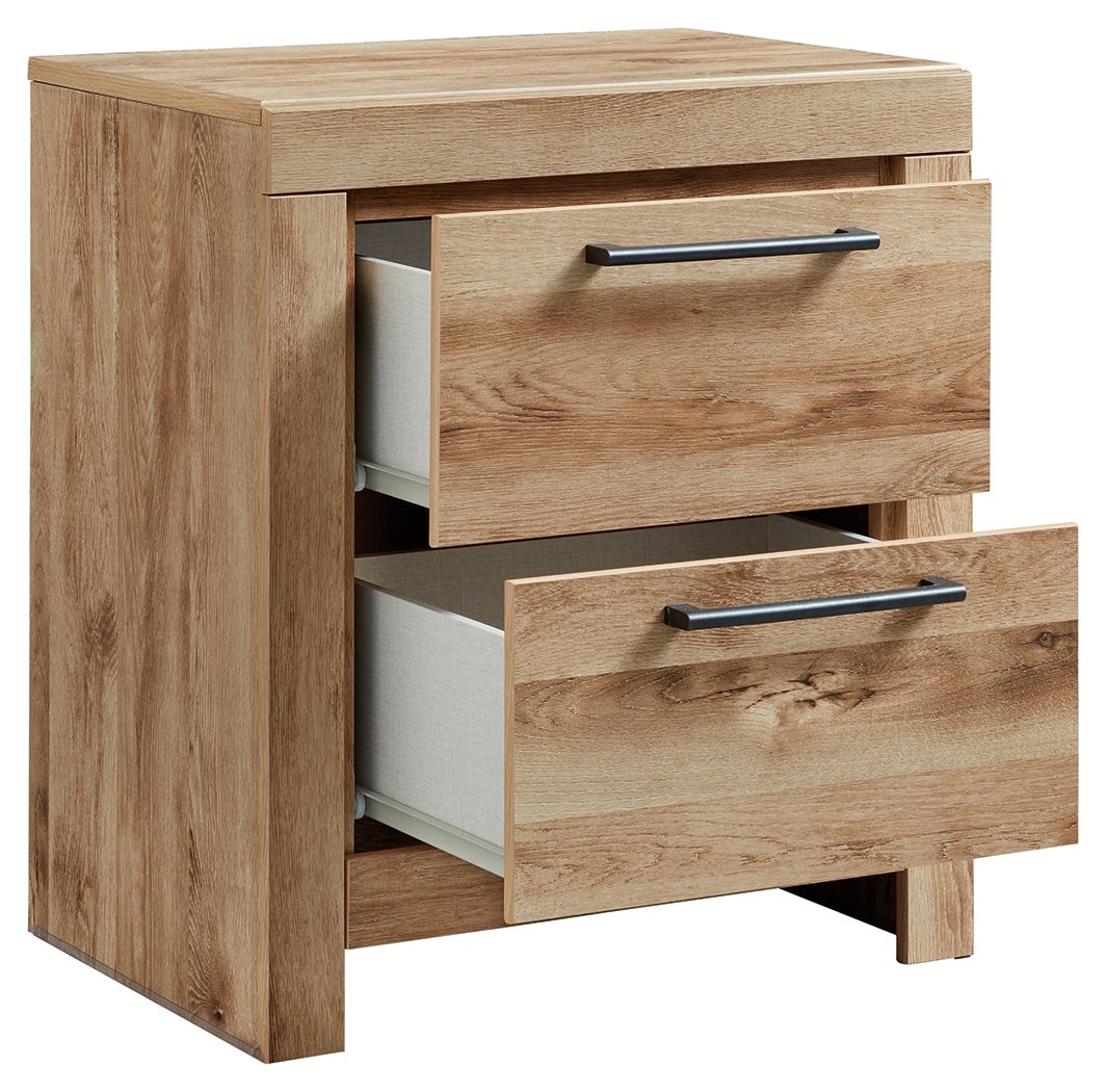 Signature Design by Ashley® Hyanna - Tan Brown - Two Drawer Night Stand | Meri Furniture