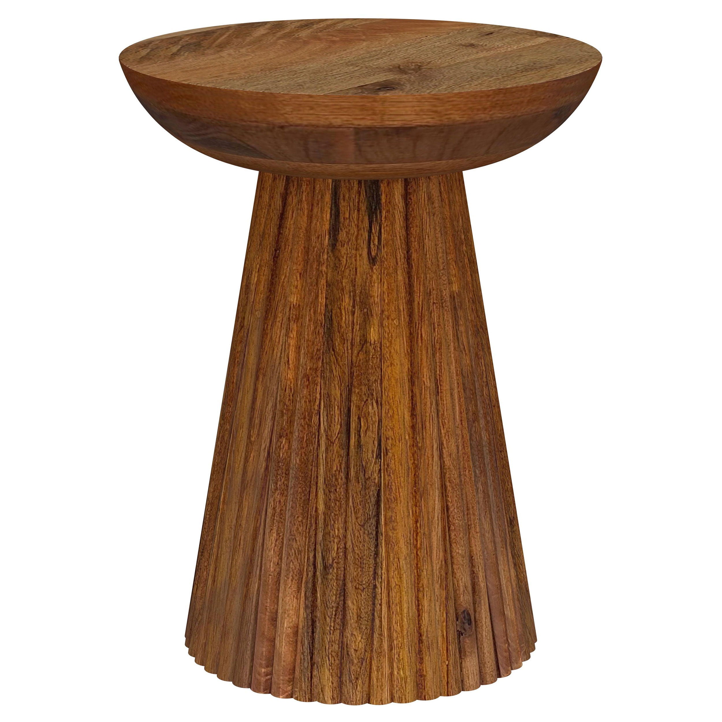 Coaster Fine Furniture Aureo - Round Solid Wood Accent Side Table - Wild Honey | Meri Furniture