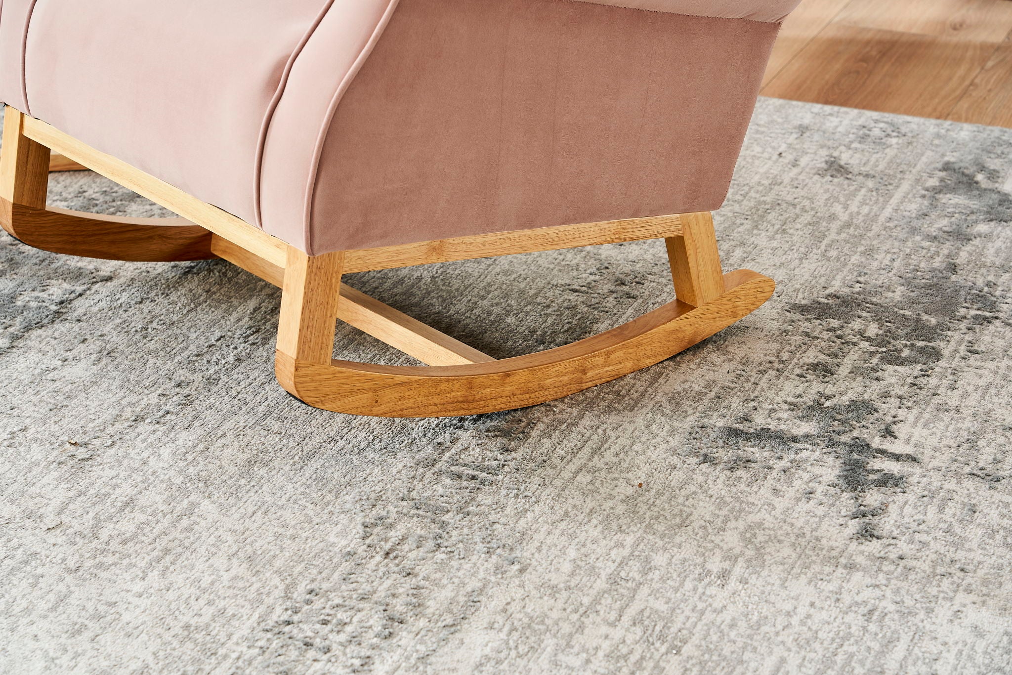 Modern Rocking Chair, Upholstered Accent Chair For Nursery, Small Contemporary Rocke