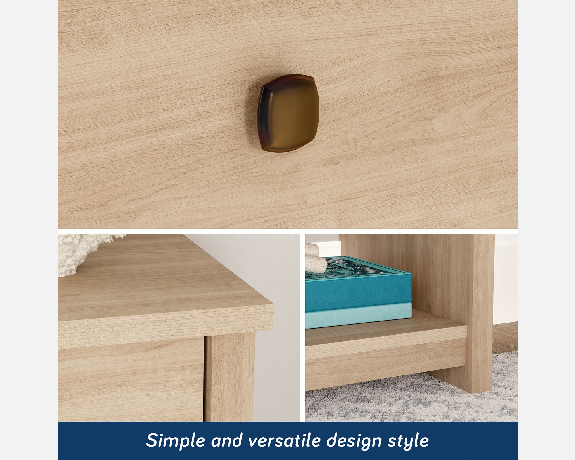 End Table with Drawer in Harvest Walnut