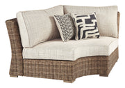 Ashley Furniture Beachcroft - Beige - Curved Corner Chair W/Cushion | Meri Furniture