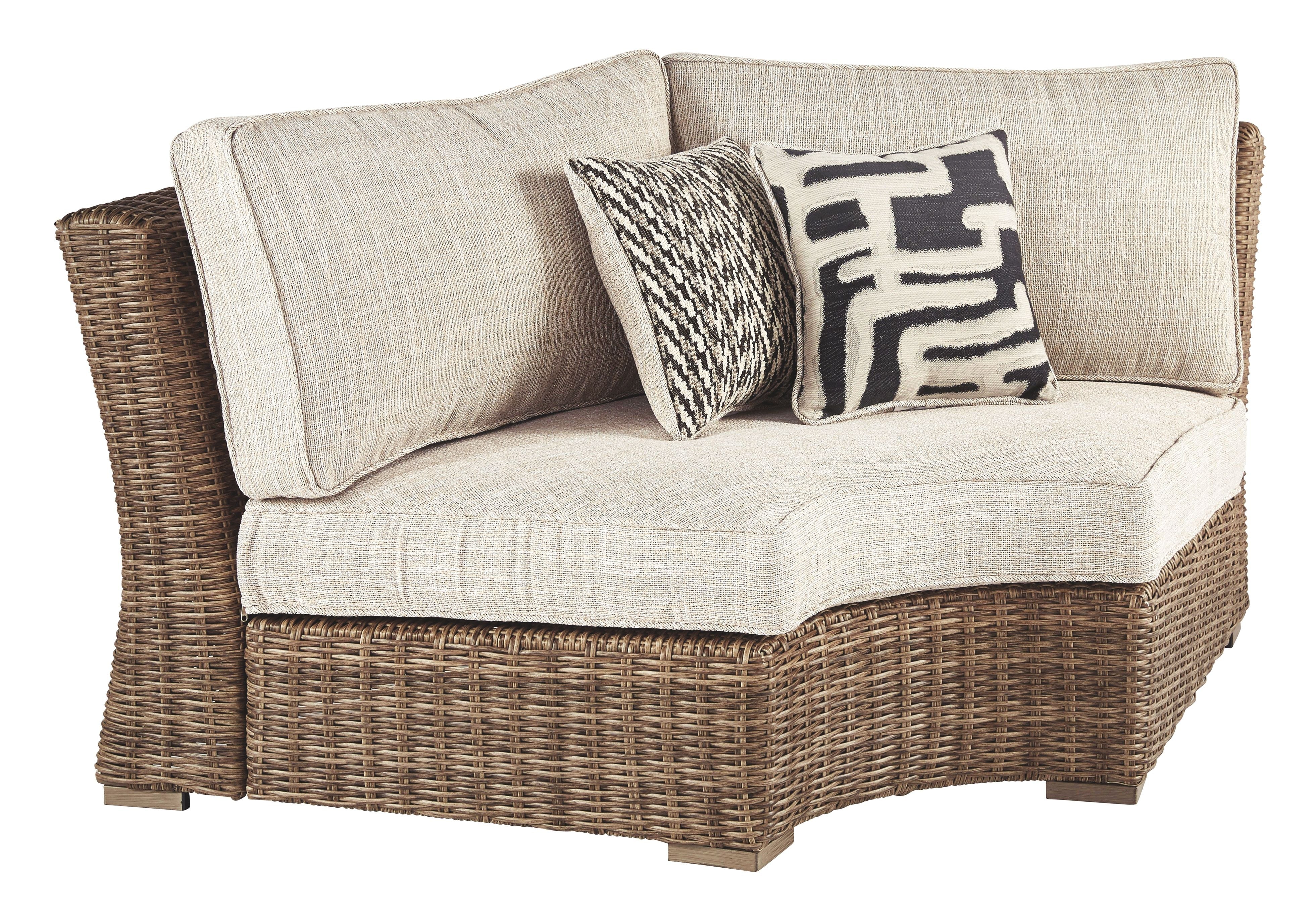 Ashley Furniture Beachcroft - Beige - Curved Corner Chair W/Cushion | Meri Furniture