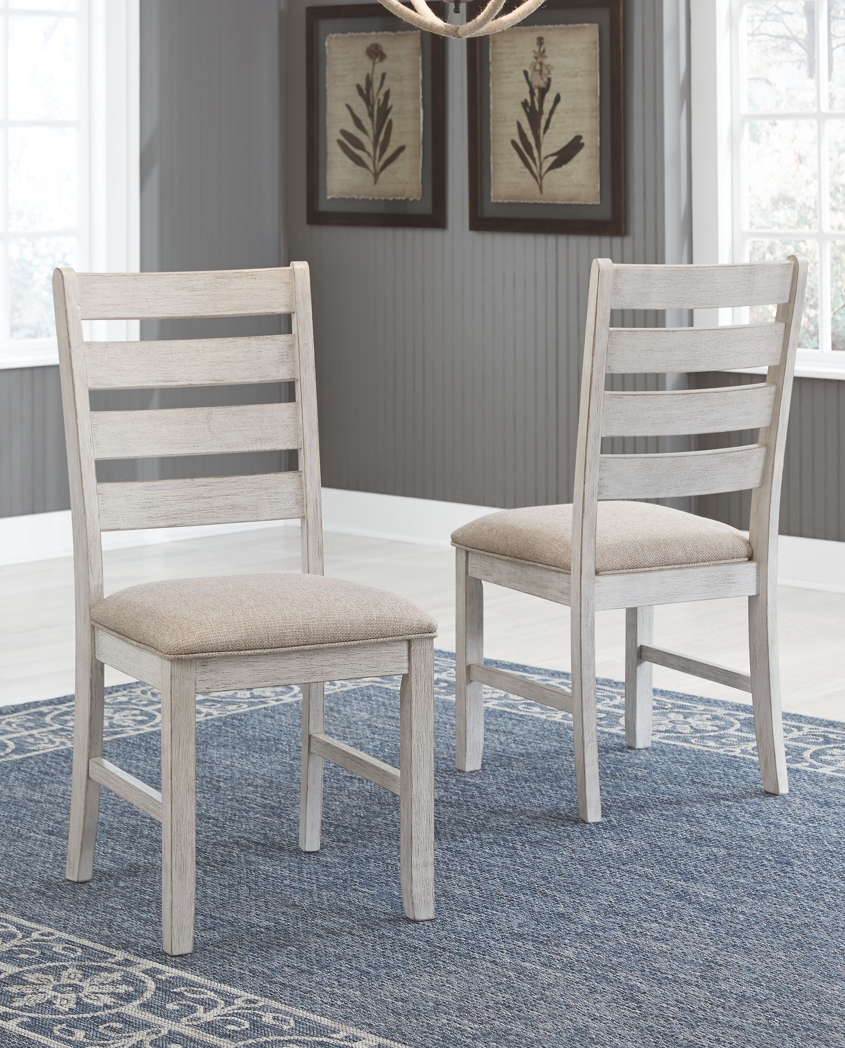 Signature Design by Ashley® Skempton - White - Dining Uph Side Chair (Set of 2) | Meri Furniture