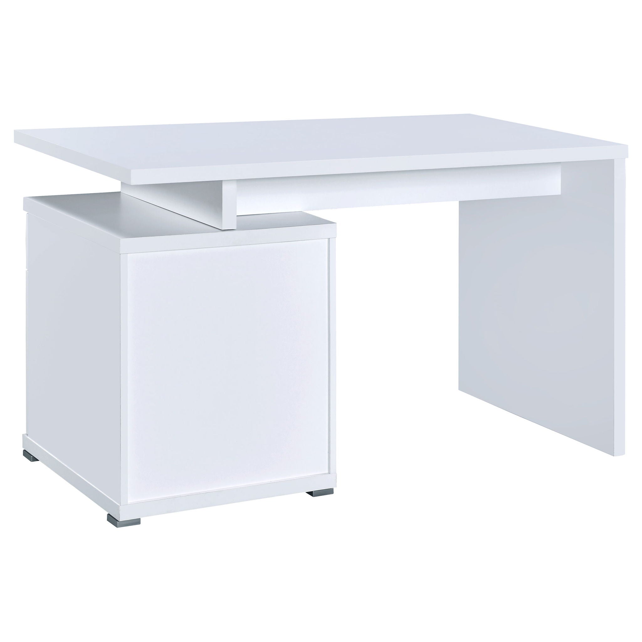 Contemporary Sleek Office Desk With 2 Drawers