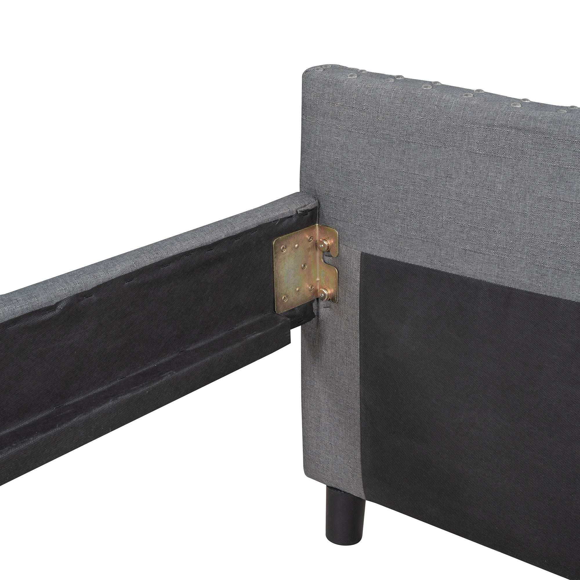 Upholstered Daybed With Two Drawers, Wood Slat Support