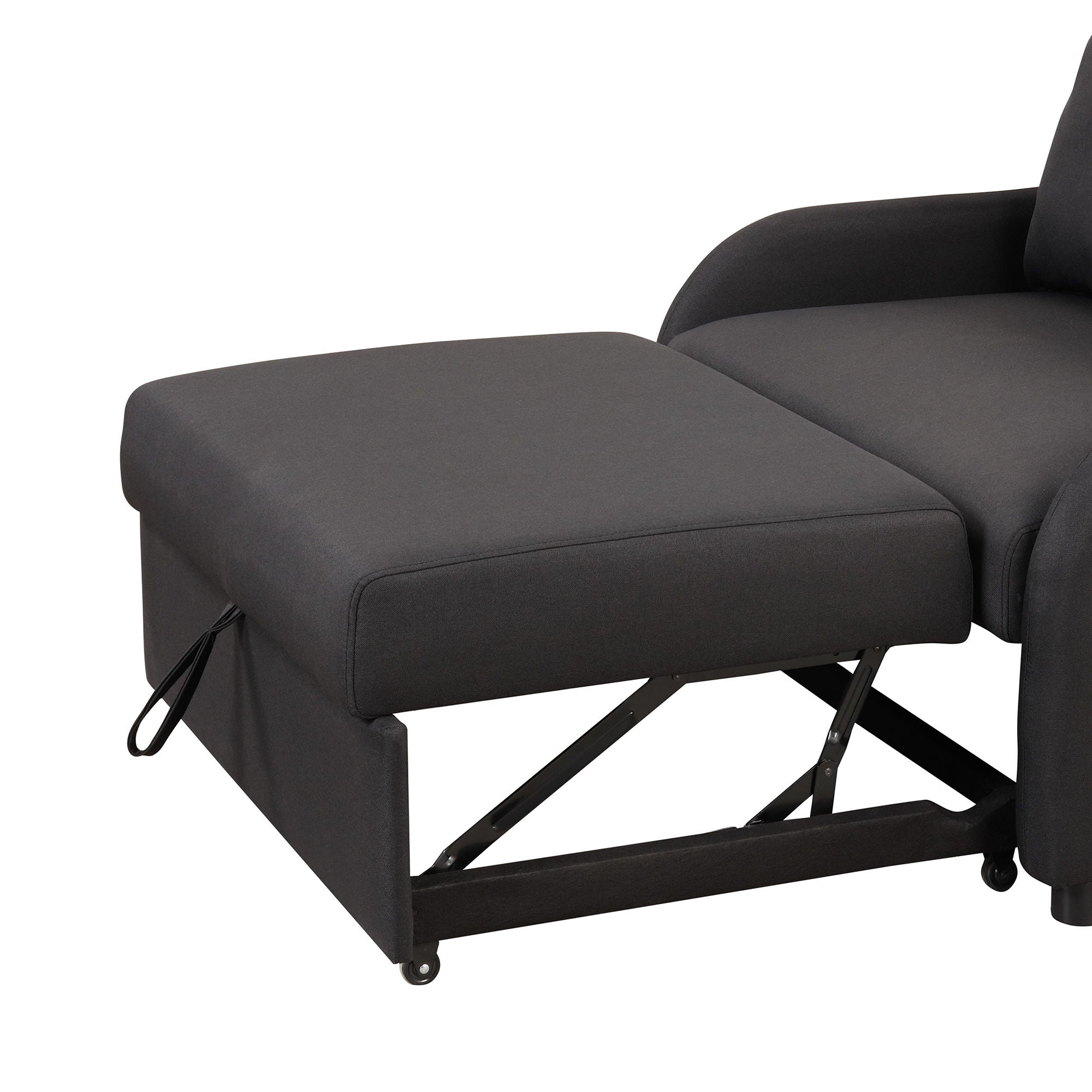 Versatile Pull Out Sofa Sleeper 3 In 1 With Wing Table & USB Charge, Compact Design