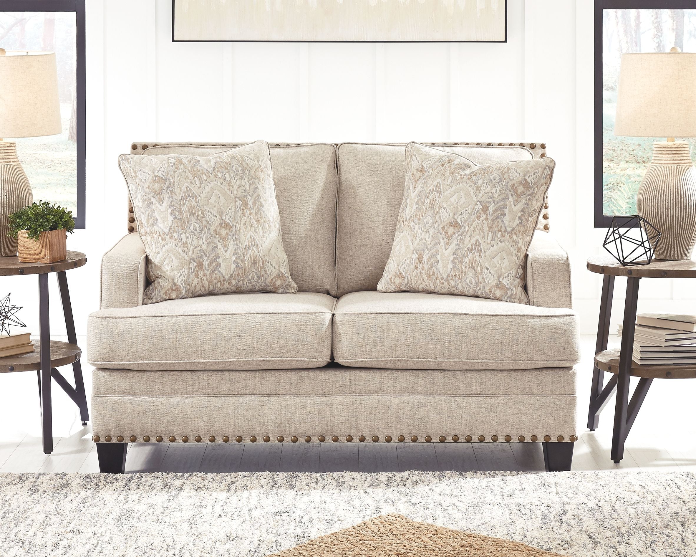 Ashley Furniture Claredon - Linen - Loveseat | Meri Furniture