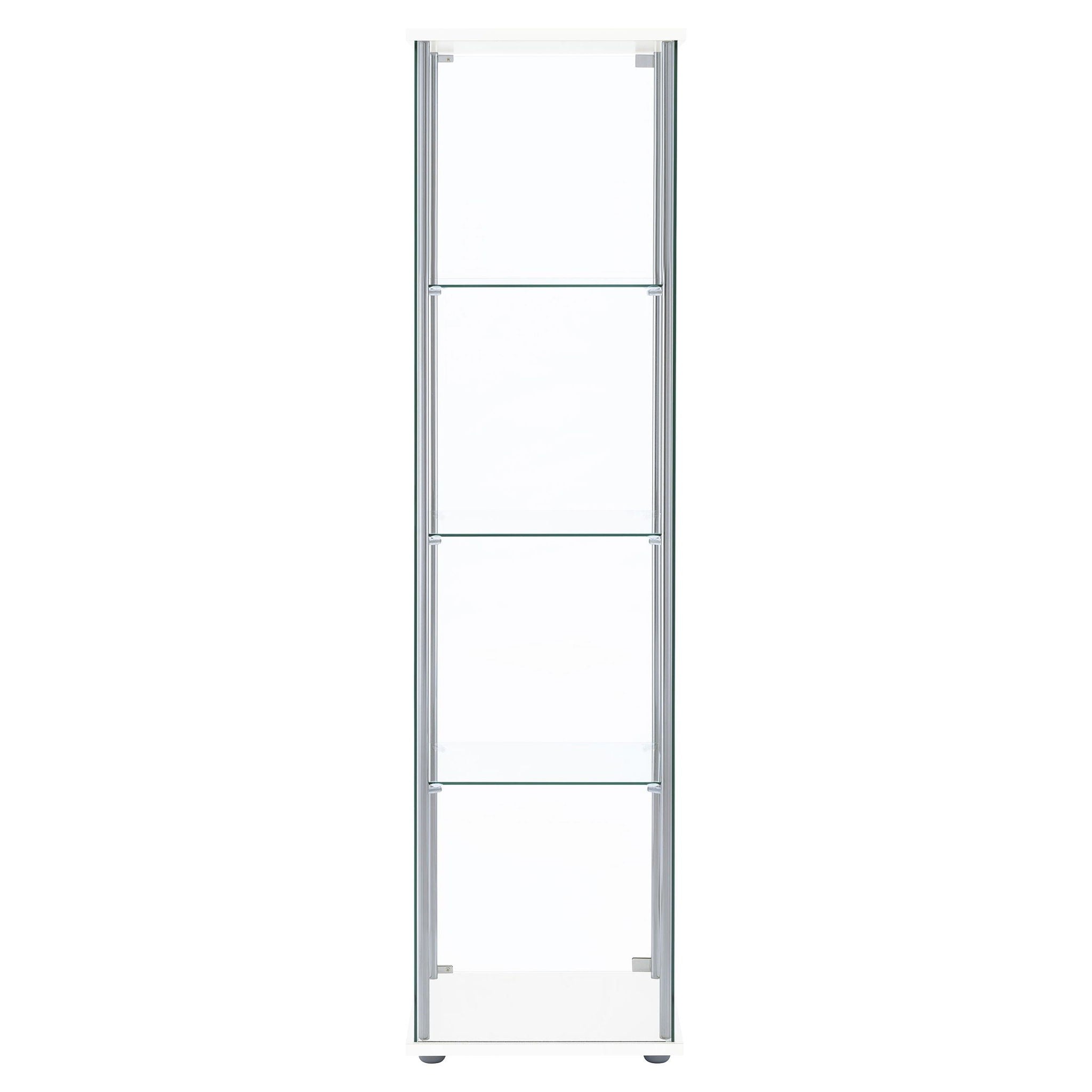 Bellatrix 3-shelf Clear Glass Curio Cabinet White