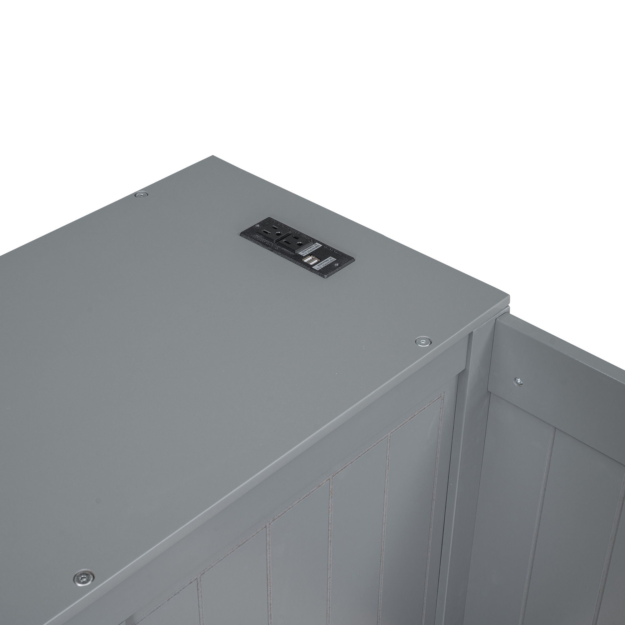 Daybed With Storage Arms, Trundle And Charging Station