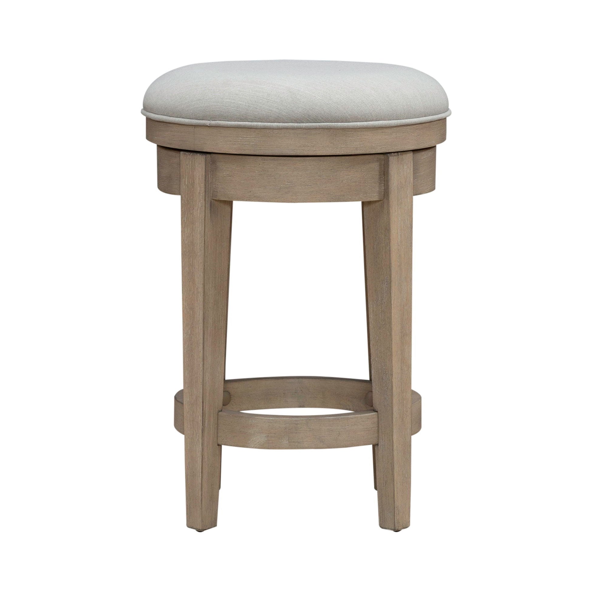 Liberty Furniture Brentwood - Upholstered Swivel Console Stool - Sandstone | Meri Furniture