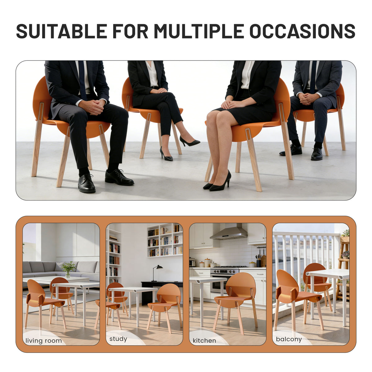 4 Piece Set Of Single Chairs With Long Table