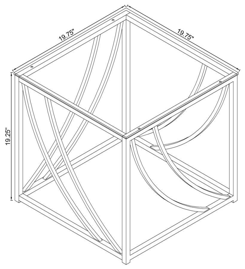 Lille - Glass Top Coffee And End Table Set