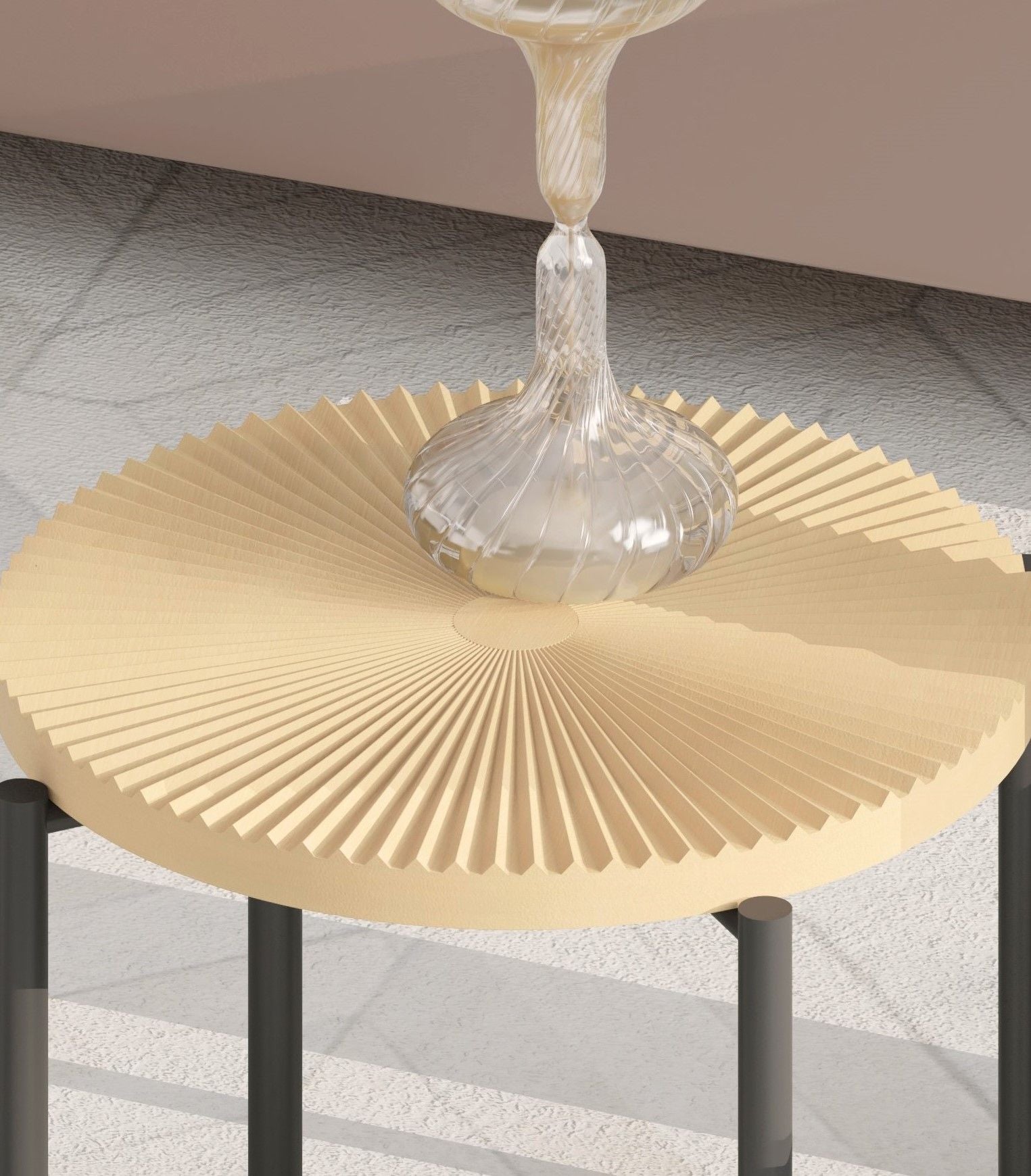 Radial - Pattern Coffee And End Table Set Waterproof Cover, Distressed Cylindrical Design (Set of 2)