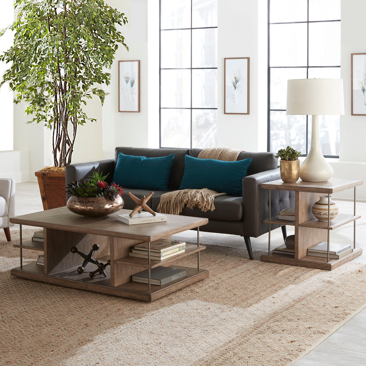 Liberty Furniture City Scape - 3 Piece Table Set - Burnished Beige | Meri Furniture