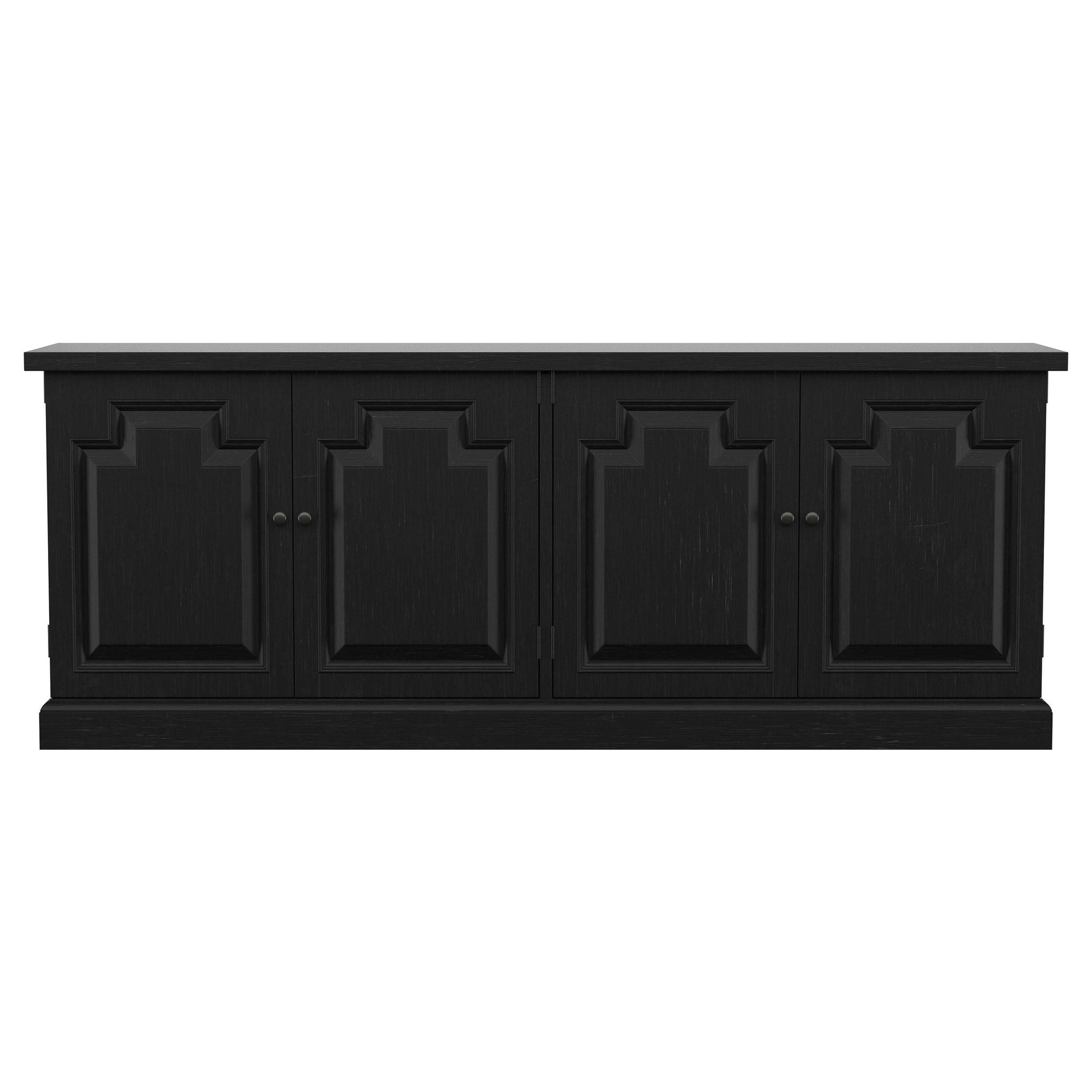 Florence 4-door Dining Sideboard Buffet Distressed Black