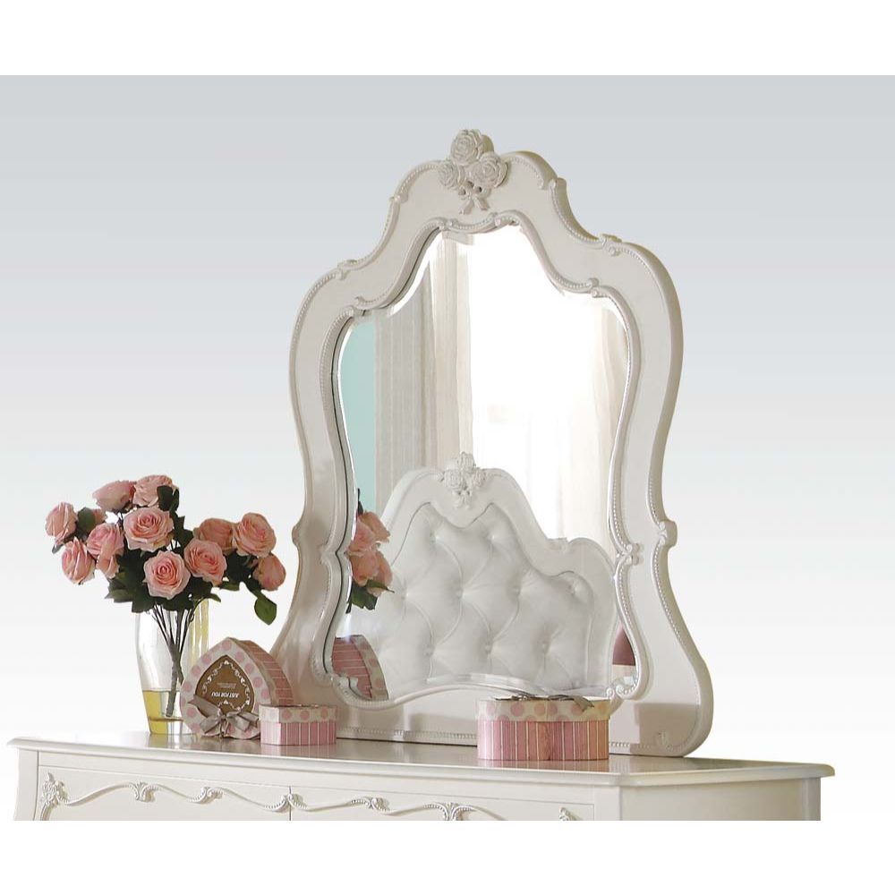ACME Edalene - Mirror - Pearl White | Meri Furniture