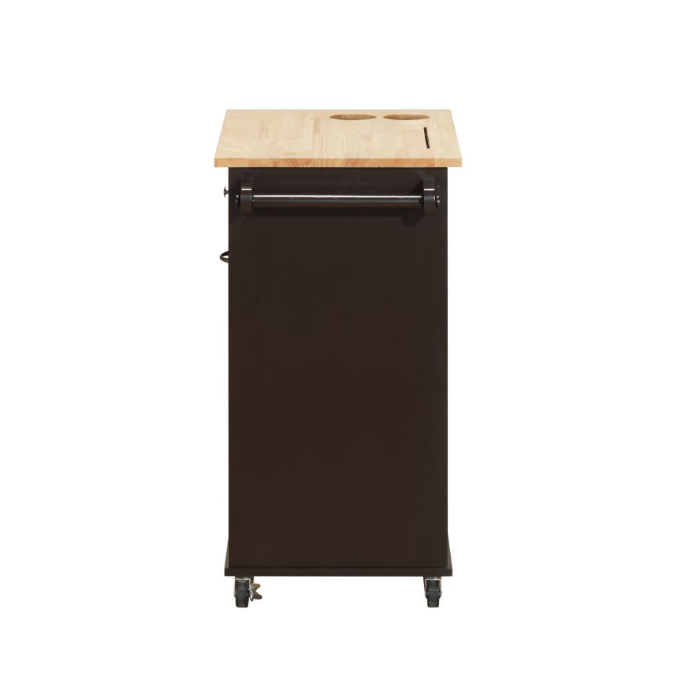 ACME Zina - Kitchen Cart - Natural & Wenge | Meri Furniture