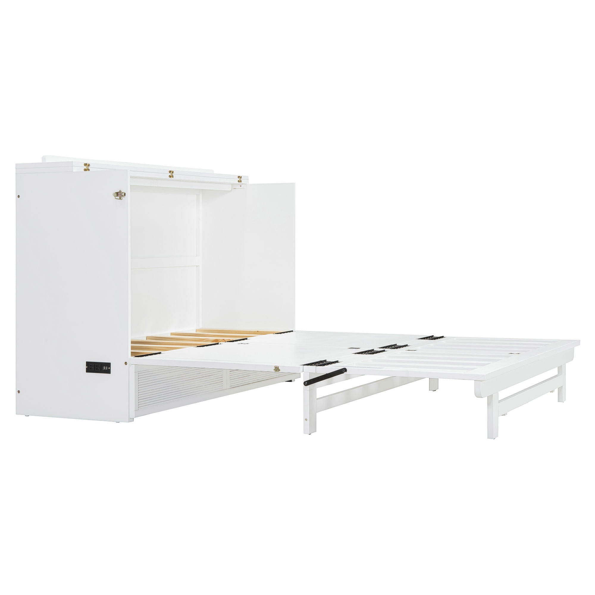 Murphy Bed With Large Drawer, USB Ports And Outlets