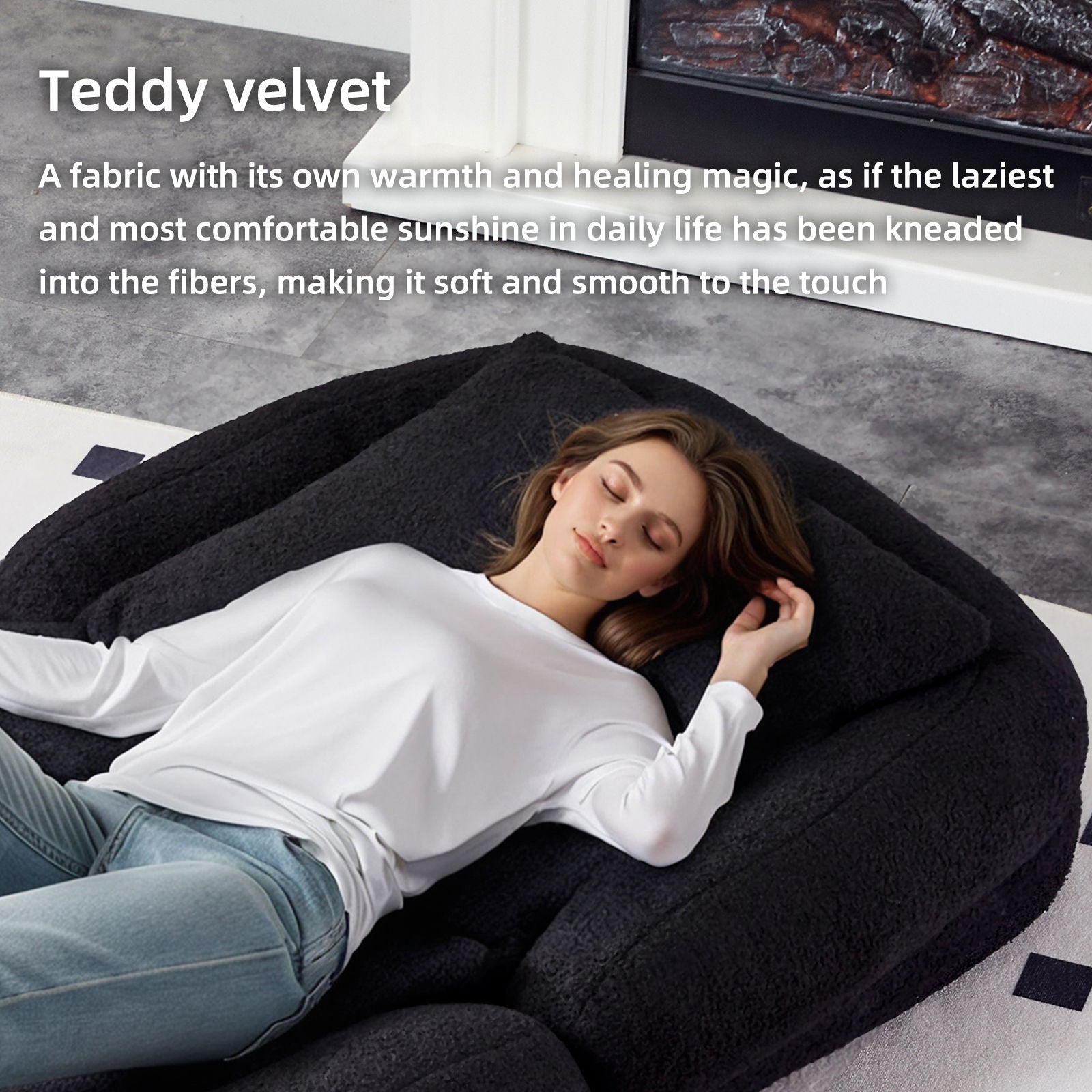 Contemporary Folding Sofa Chair With 5 Adjustable Positions For Gaming, Meditation, And Relaxation