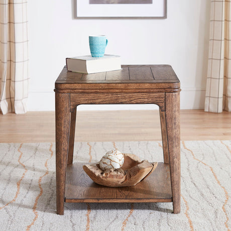Liberty Furniture Ashford - Rectangular End Table - Light Brown | Meri Furniture