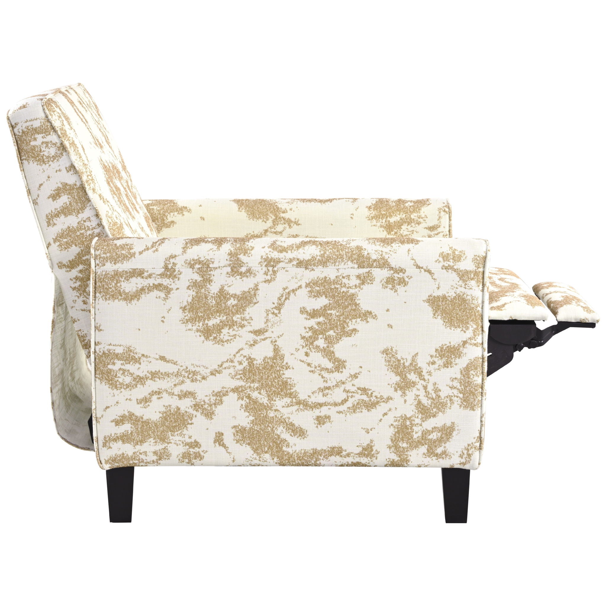 Push Back Upholstered Recliner Armchair