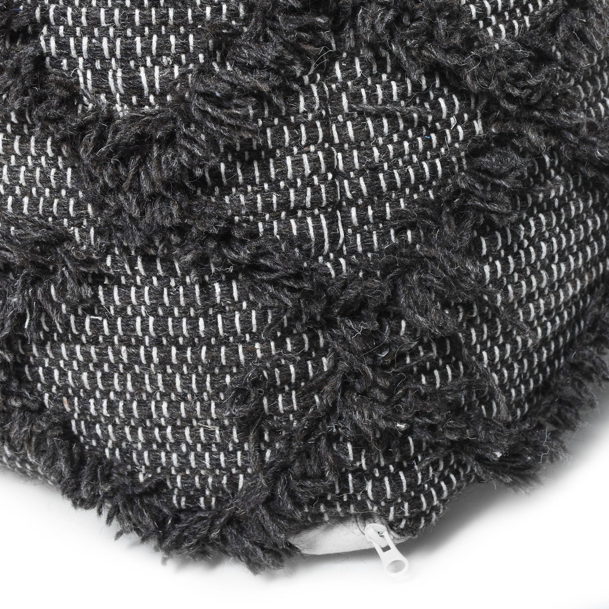 Jumanji - Handcrafted Wool And Cotton Pouf - Brown