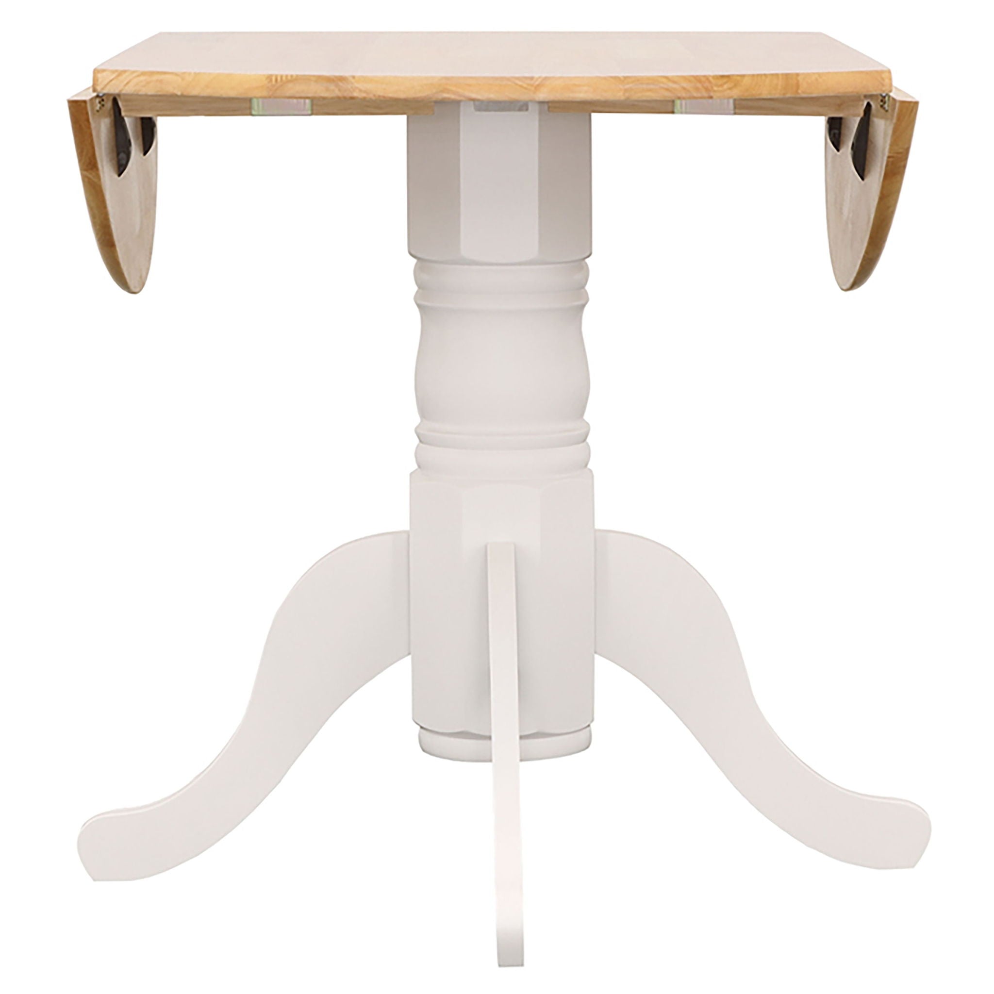 Greer - 5 Piece Dining Set With Drop Down Leaf Table And Curved Back Chairs - White