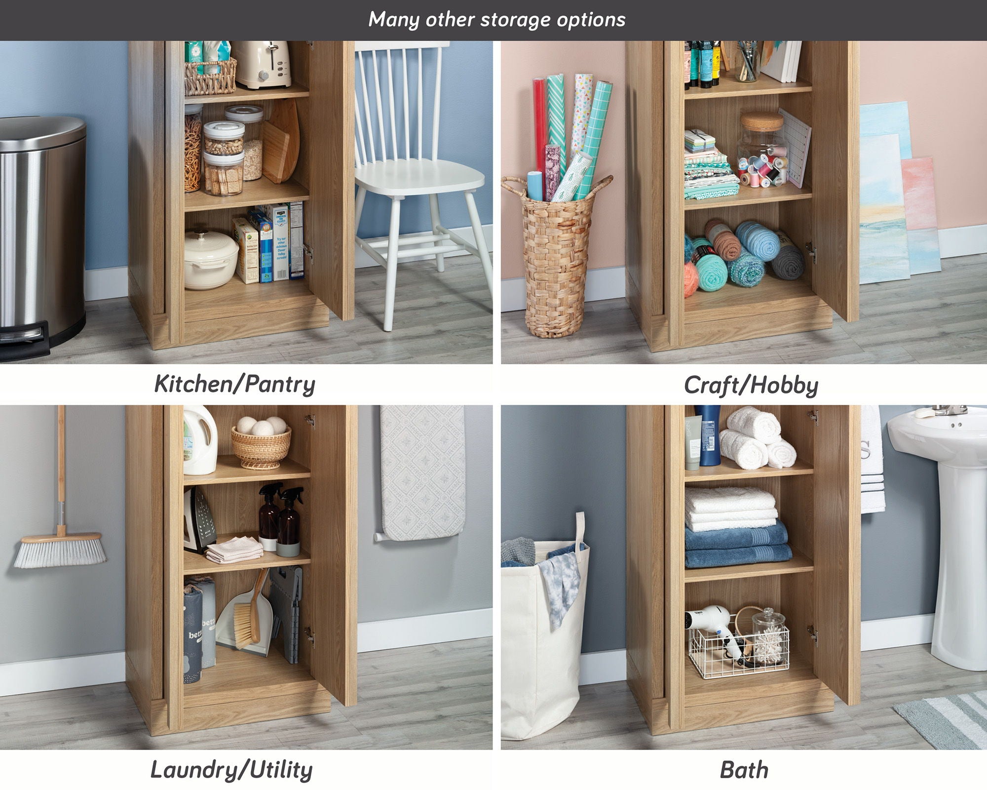 2-Door Storage Cabinet in Harmony Ash