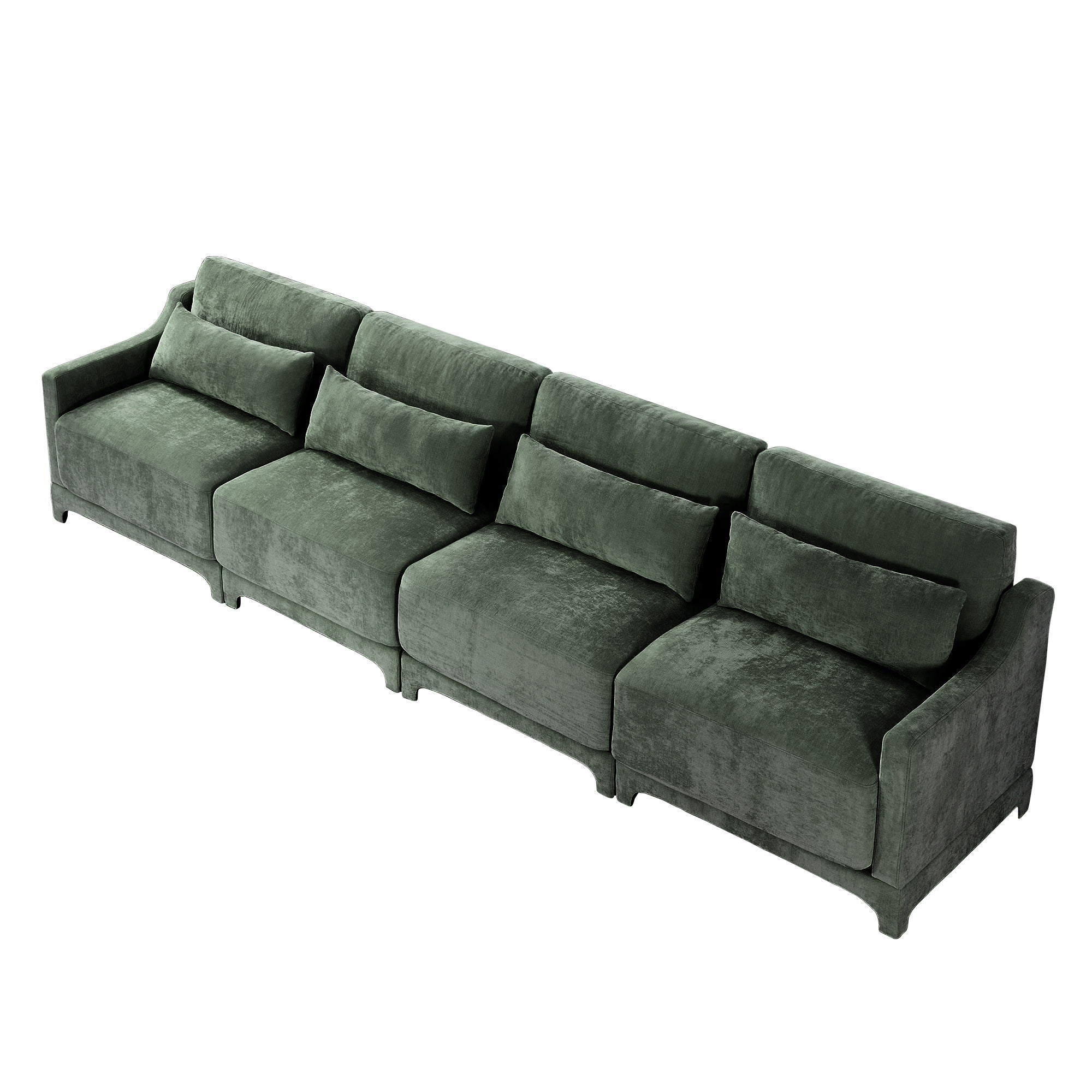 Elegant Sofa With Ergonomic Design And Lumbar Pillows