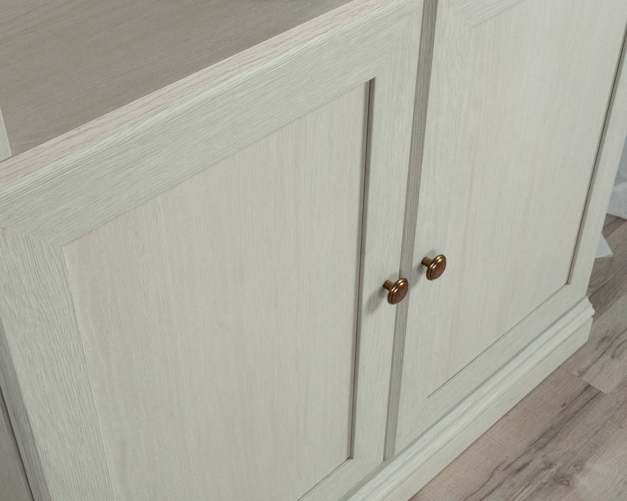 5-Shelf Bookcase with Doors in Glacier Oak