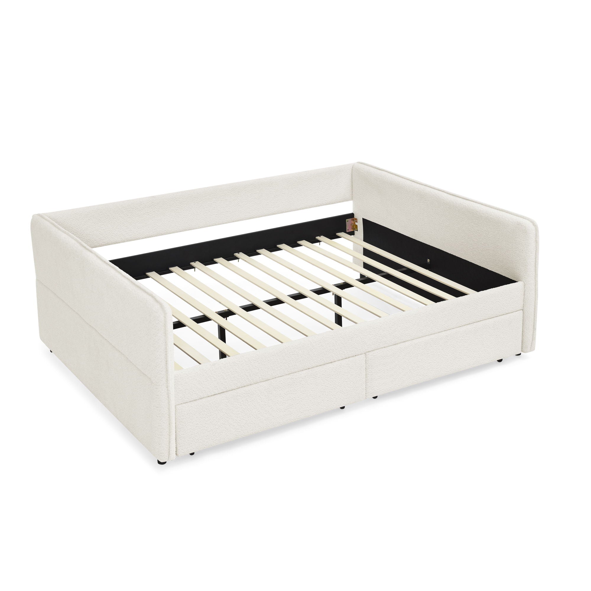 Upholstered Daybed & 2 Drawers