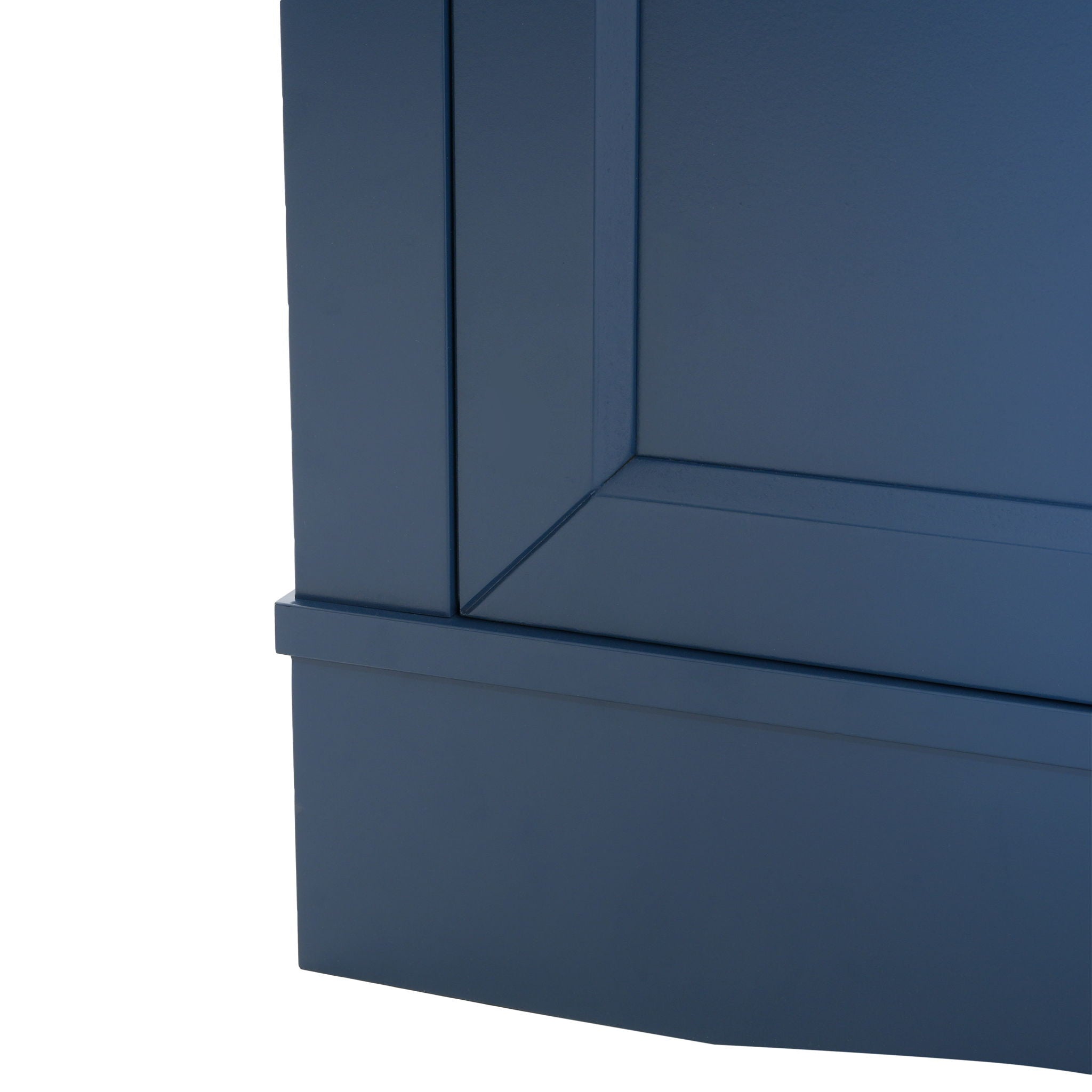 TV Console Stand, Glass Doors & Storage Drawers, Adjustable Shelves