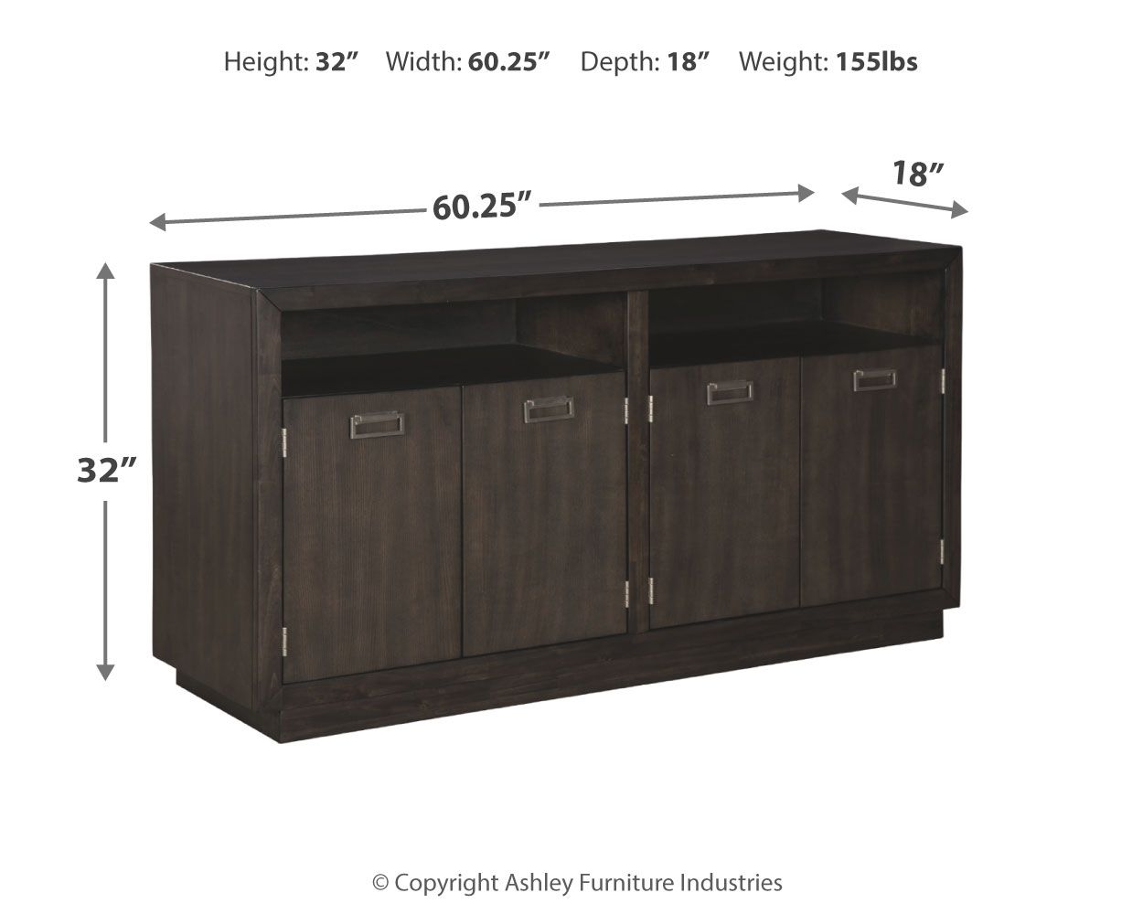 Signature Design by Ashley® Hyndell - Dark Brown - Dining Room Server | Meri Furniture