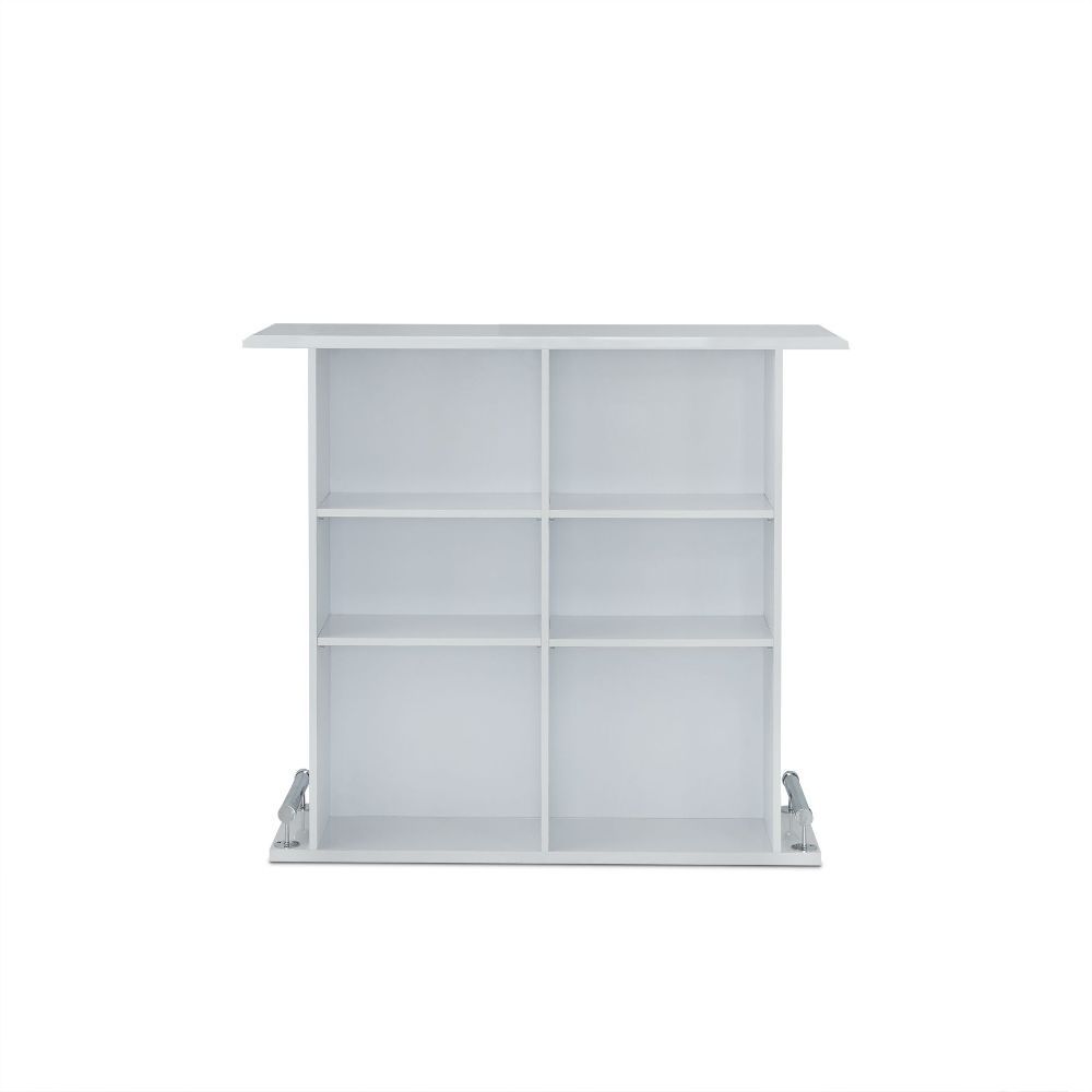 ACME Kite - Bar Table - White High Gloss | Meri Furniture