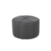 Contemporary Ottoman With Tonal Piping And Button Tuft Design