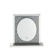 Noralie - 23" Accent Mirror With LED - Mirrored & Faux Diamonds