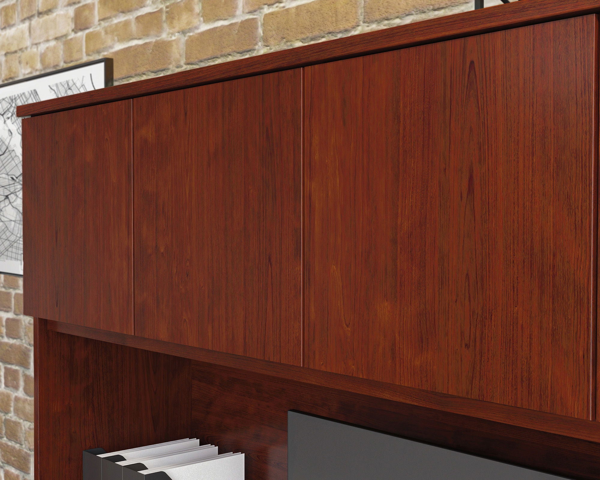 60" Desktop Hutch in Classic Cherry
