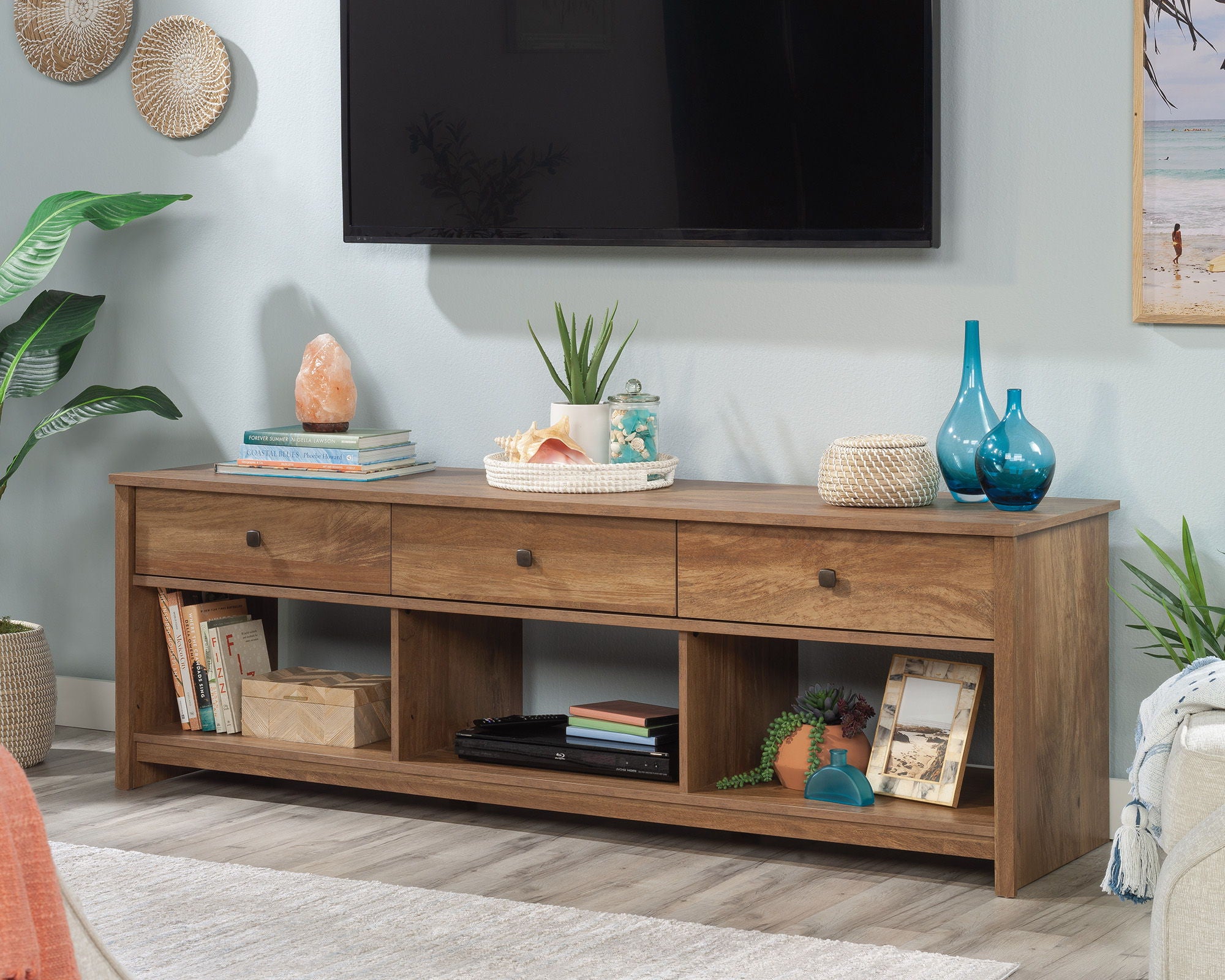 TV Stand with Drawers in Sindoori Mango