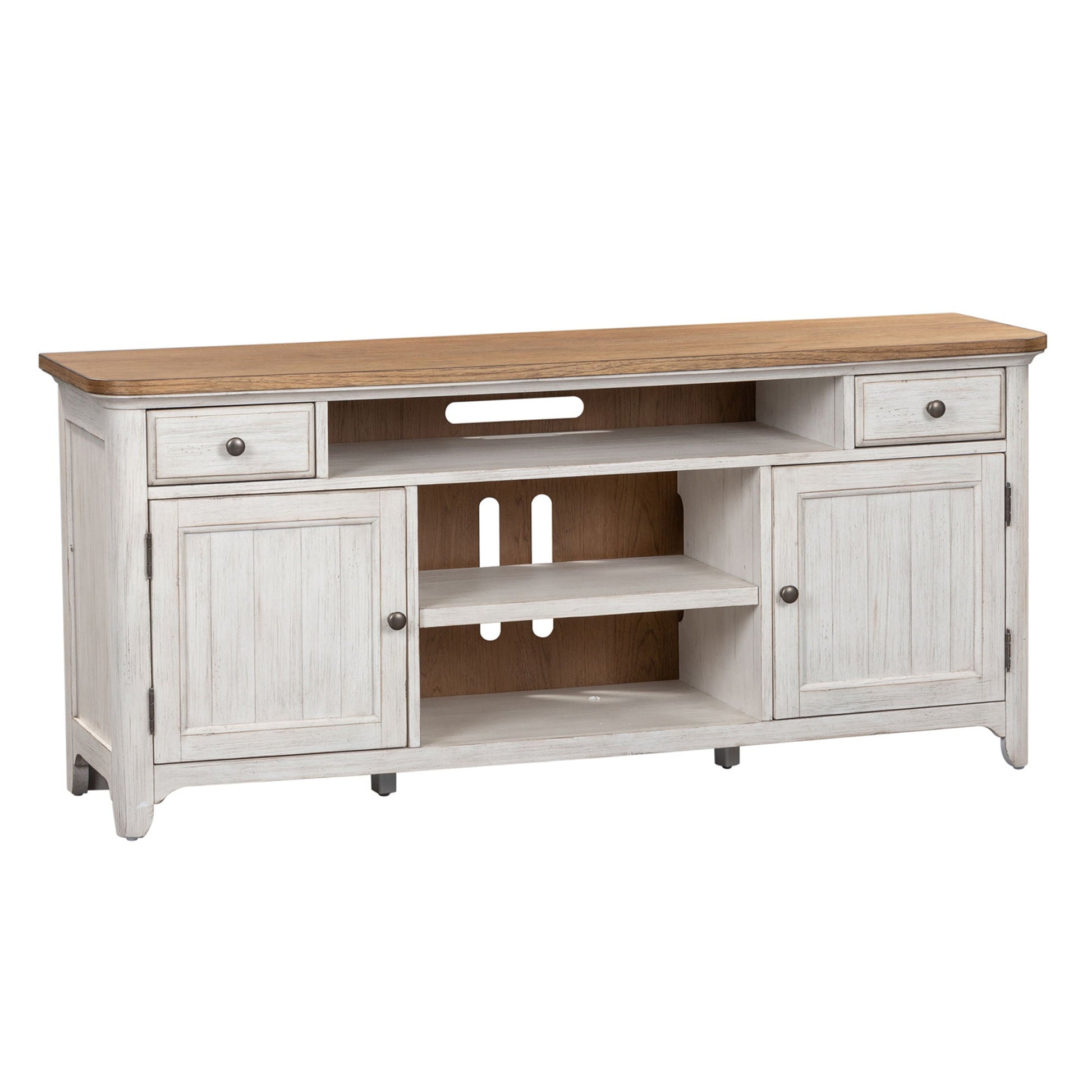 Liberty Furniture Farmhouse Reimagined - Entertainment TV Stand - White | Meri Furniture