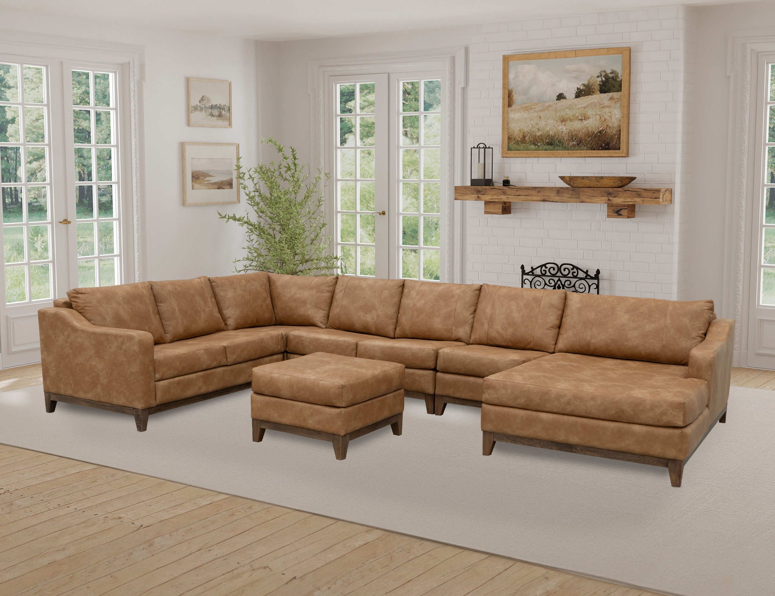 International Furniture Direct Olivo - Armless Loveseat - Orange | Meri Furniture
