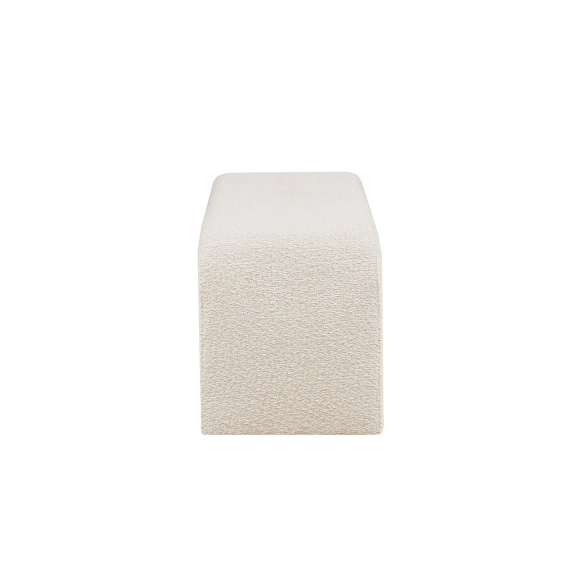 Modern Contemporary Boucle Waterfall Bench